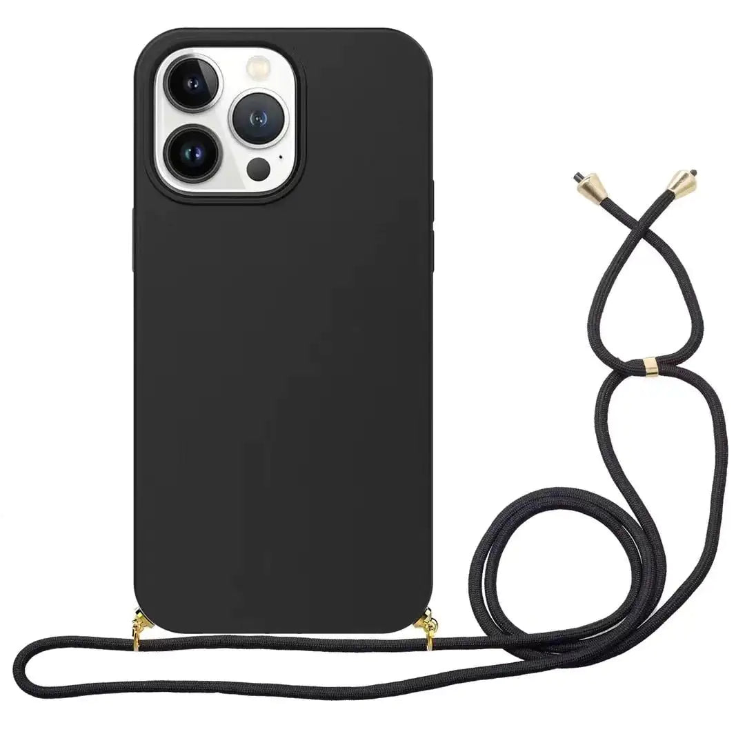 Black Compostable IPhone Case (with strap)