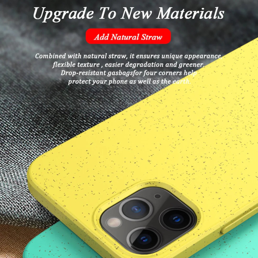 Yellow Compostable IPhone Case (with strap)