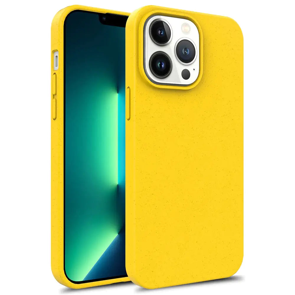 Yellow Compostable IPhone Case (with strap)