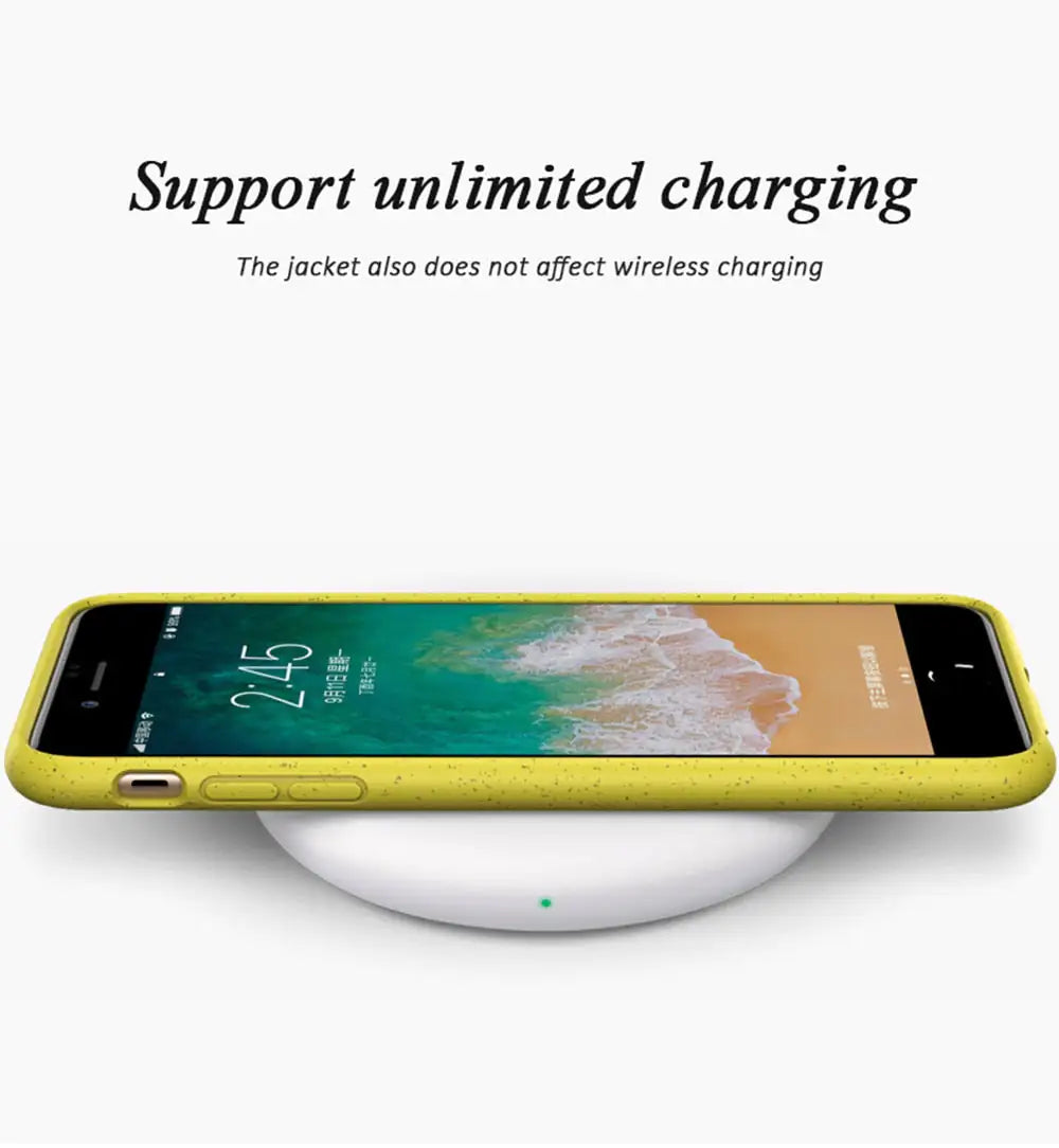 Yellow Compostable IPhone Case (with strap)